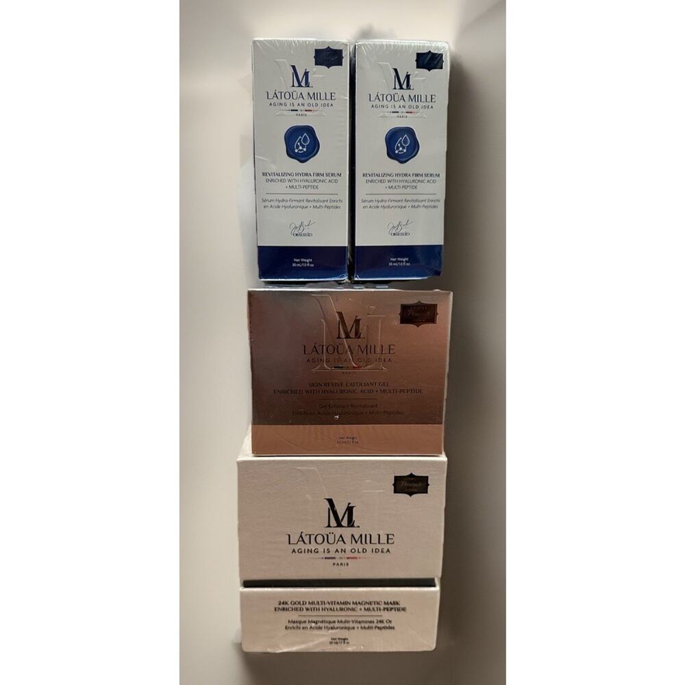 Latoua Mille Skincare Bundle Serum Gel, 24K Gold Mag Mask,Anti-Aging MSRP $2260